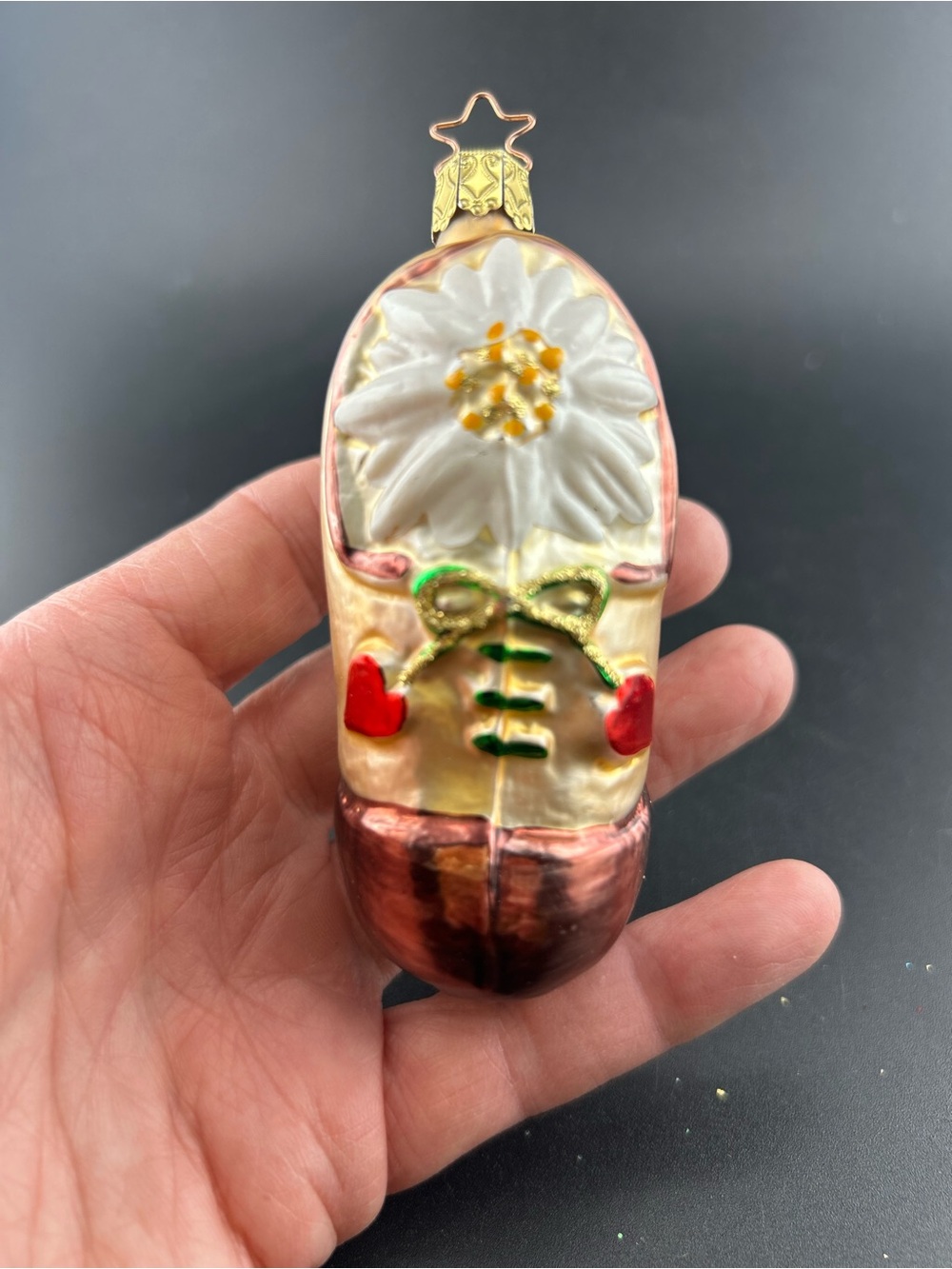 VINTAGE Inge-Glas Traditional Tyrolean Shoe Ornament
